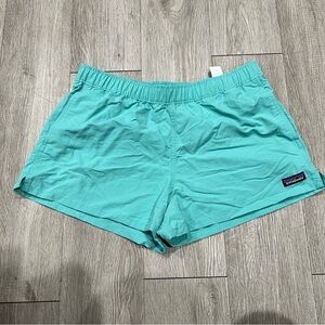 Patagonia Nylon Baggies Shorts Womens  Medium teal Hiking Running Swim casual